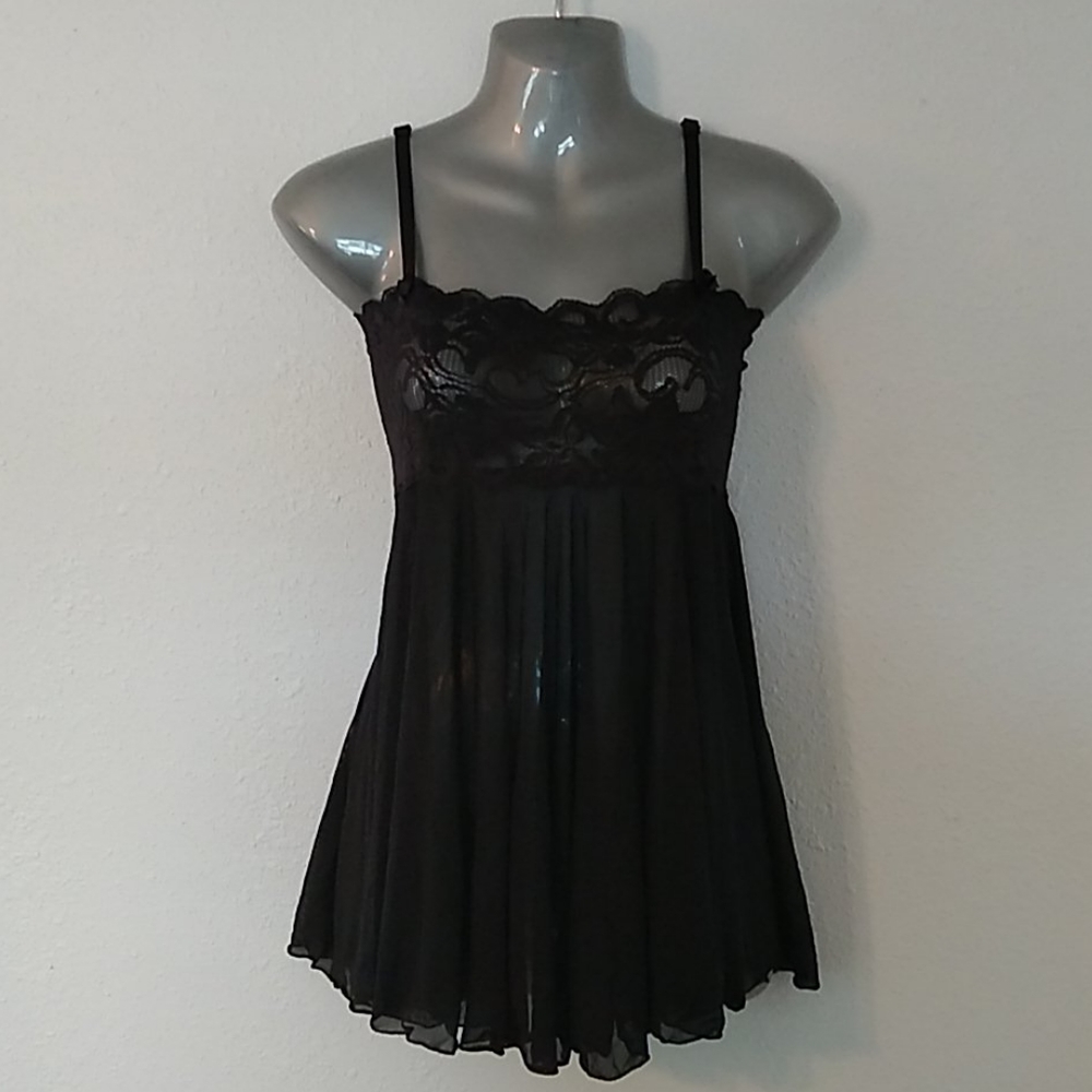 Electric Lingerie Black Babydoll Negligee